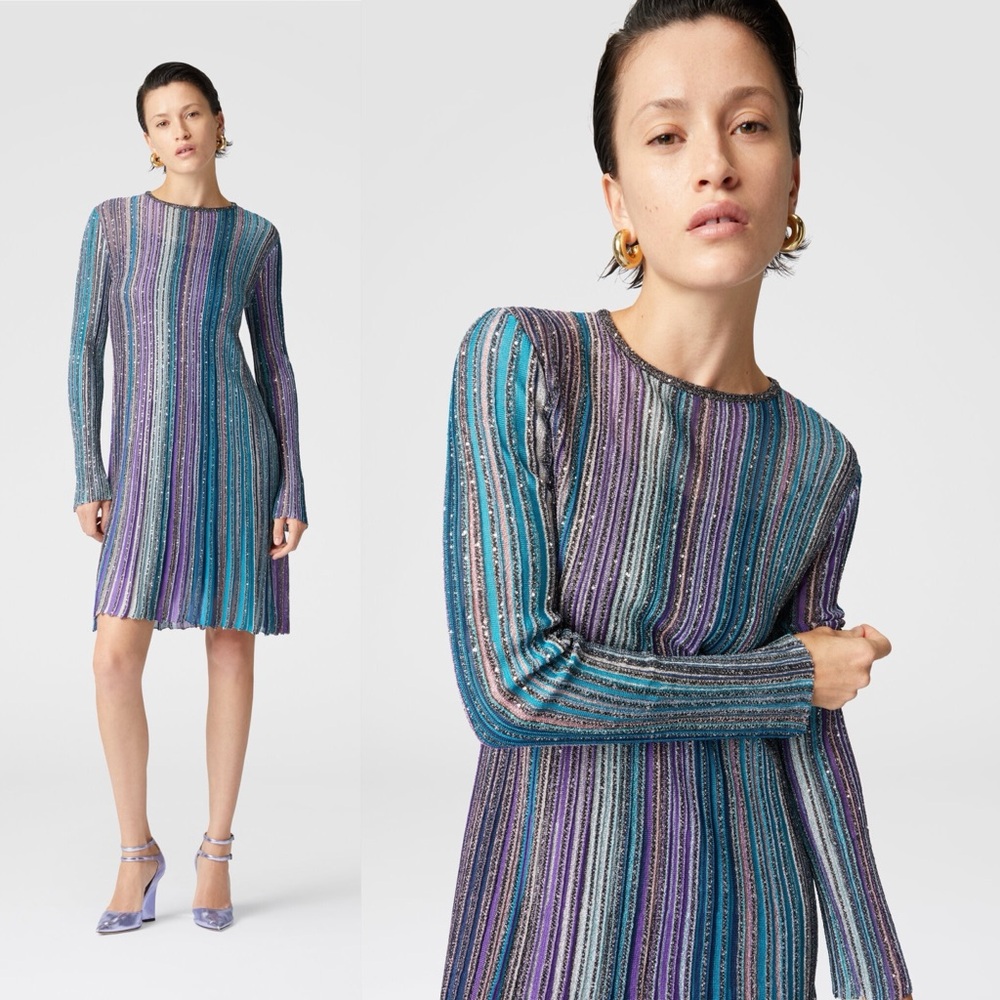 NWT Missoni Pleated dress with sequins $2,070